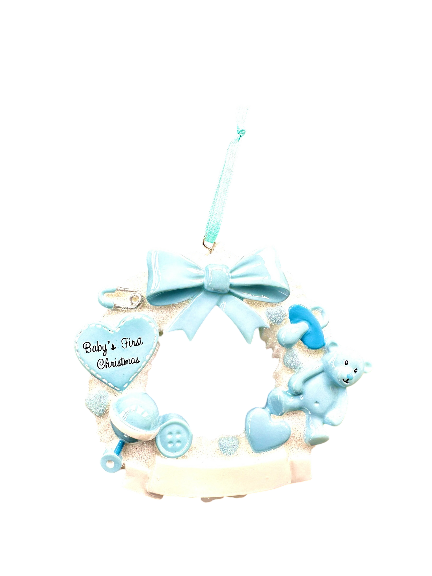 Personalised Baby’s First Christmas Ornament - Blue
