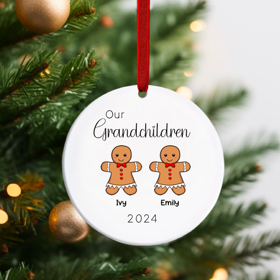 Personalised Family Christmas Tree Family Gingerbread Ornament