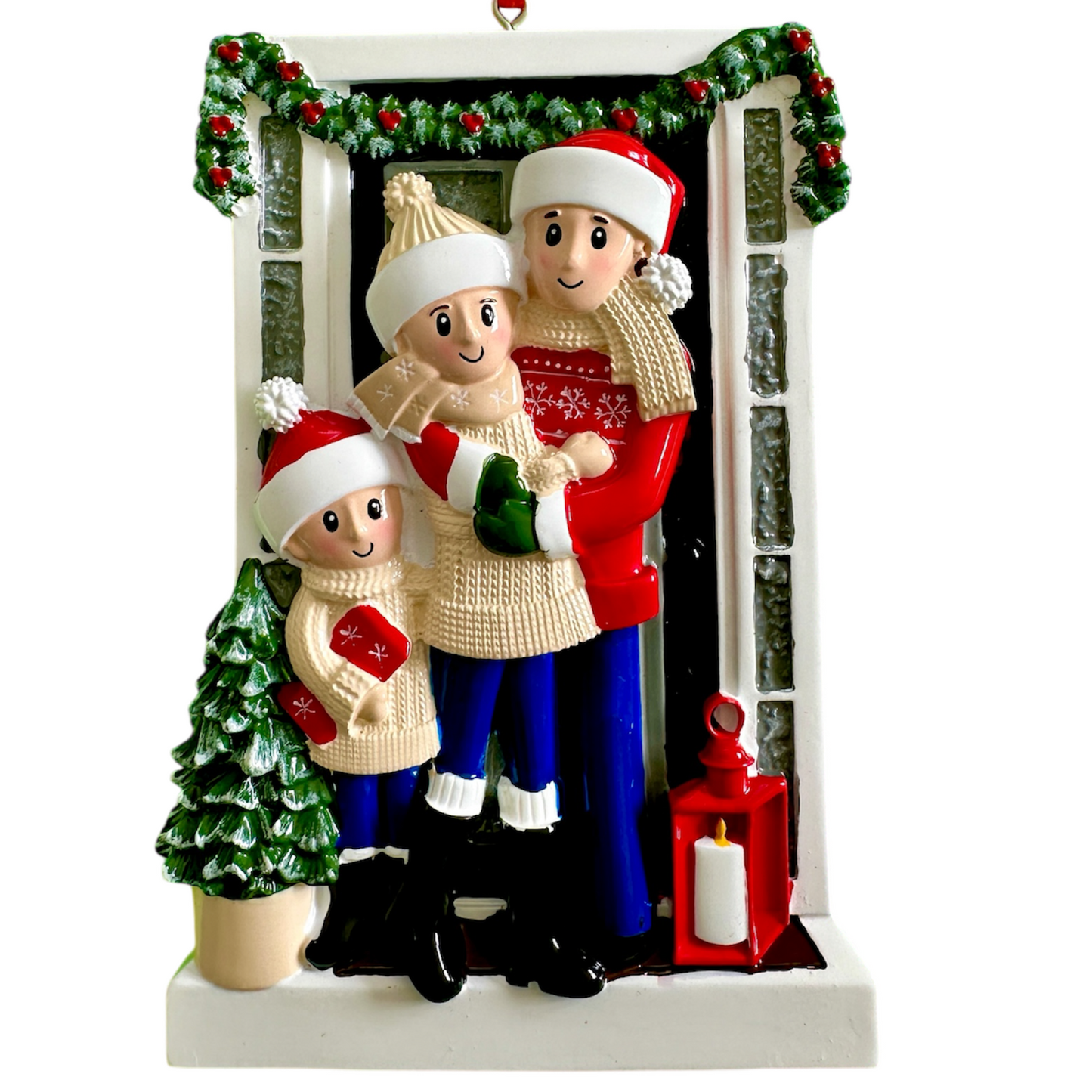 Personalised Family of 2 3 4 5 & 6 Christmas New Home Farm House Tree Ornament