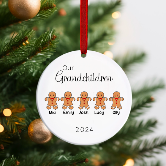 Personalised Family Christmas Tree Family Gingerbread Ornament