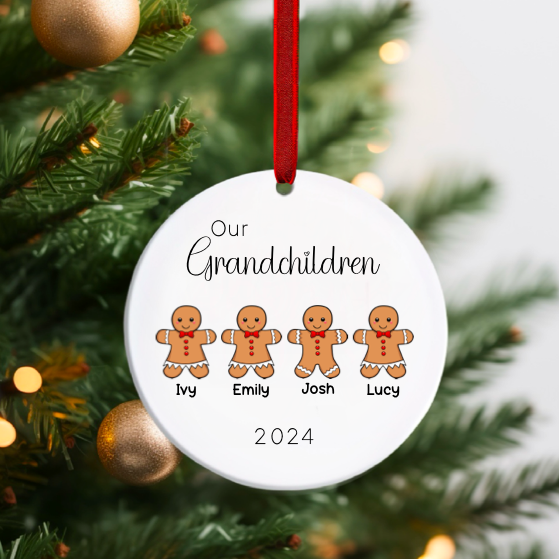 Personalised Family Christmas Tree Family Gingerbread Ornament