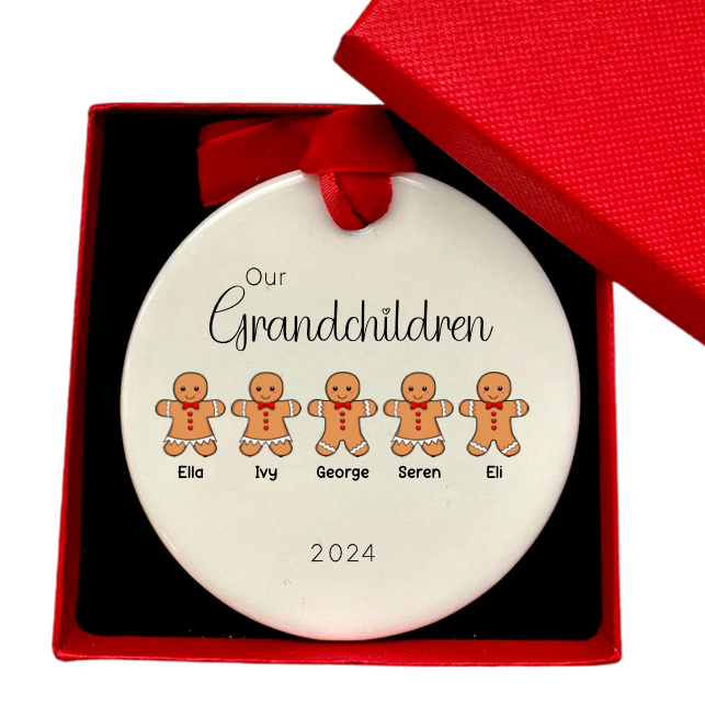 Personalised Family Christmas Tree Family Gingerbread Ornament