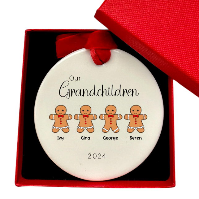Personalised Family Christmas Tree Family Gingerbread Ornament