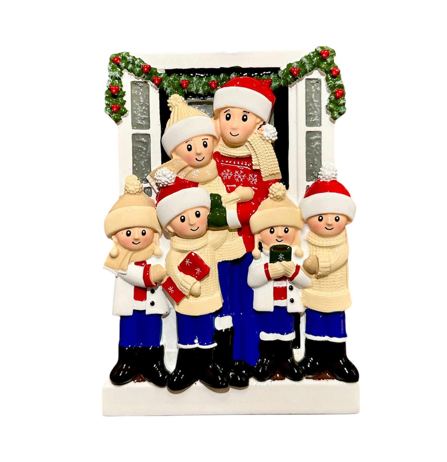 Personalised Family of 2 3 4 5 & 6 Christmas New Home Farm House Tree Ornament
