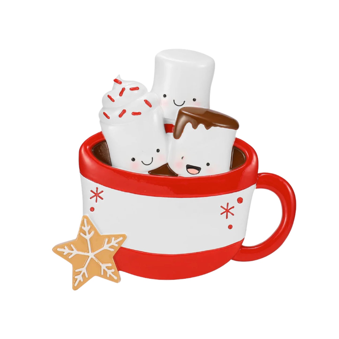 Personalised Marshmallow Family of 2 3 4 5 6 Xmas Family Ornament