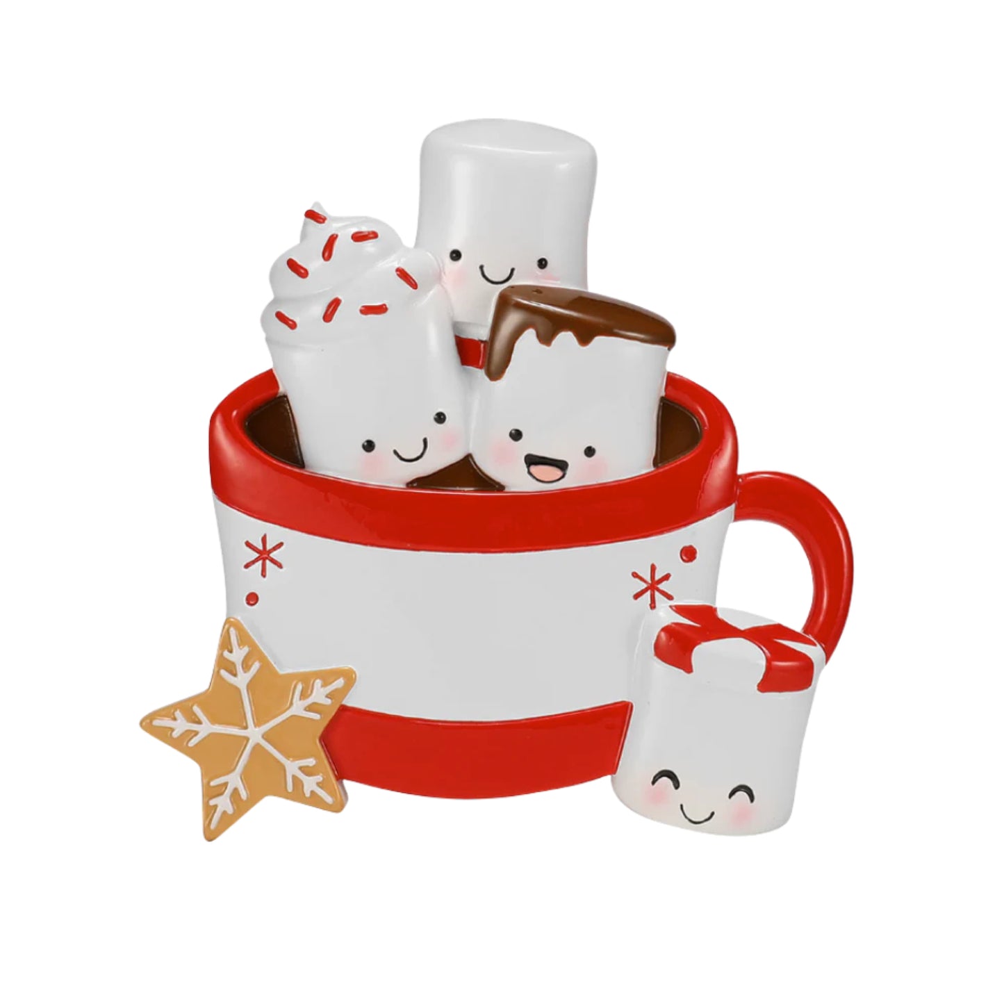 Personalised Marshmallow Family of 2 3 4 5 6 Xmas Family Ornament
