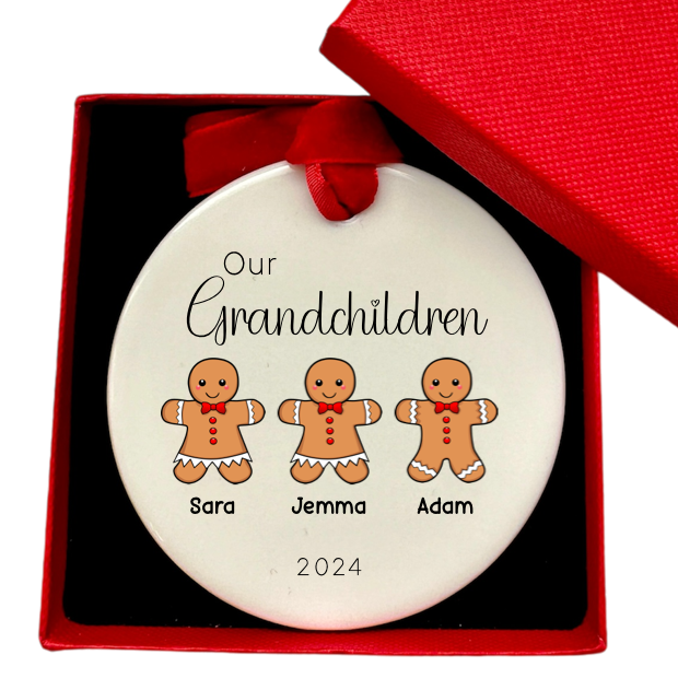 Personalised Family Christmas Tree Family Gingerbread Ornament