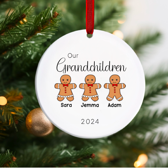 Personalised Family Christmas Tree Family Gingerbread Ornament