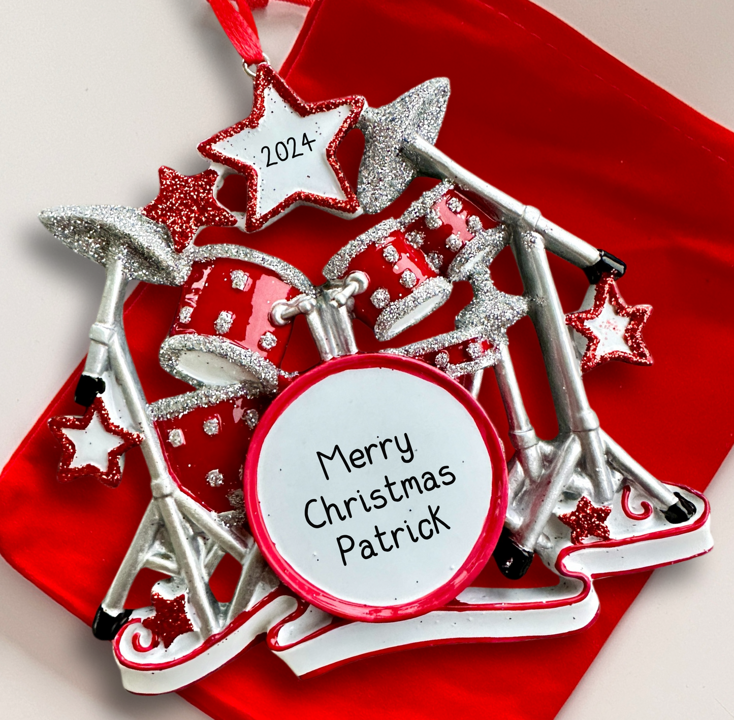 Personalised Drum Set Ornament