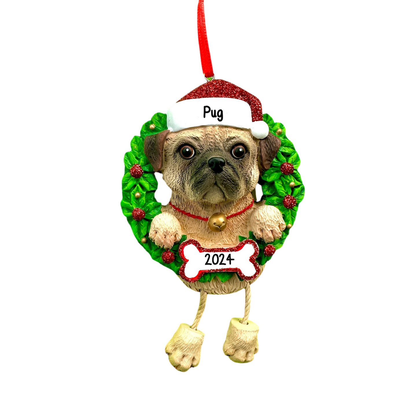 Dog Breeds Christmas Tree Ornament - Labs, Husky, Terrier, Beagle, Shih Tzu, Pug Labrador Maltese & More