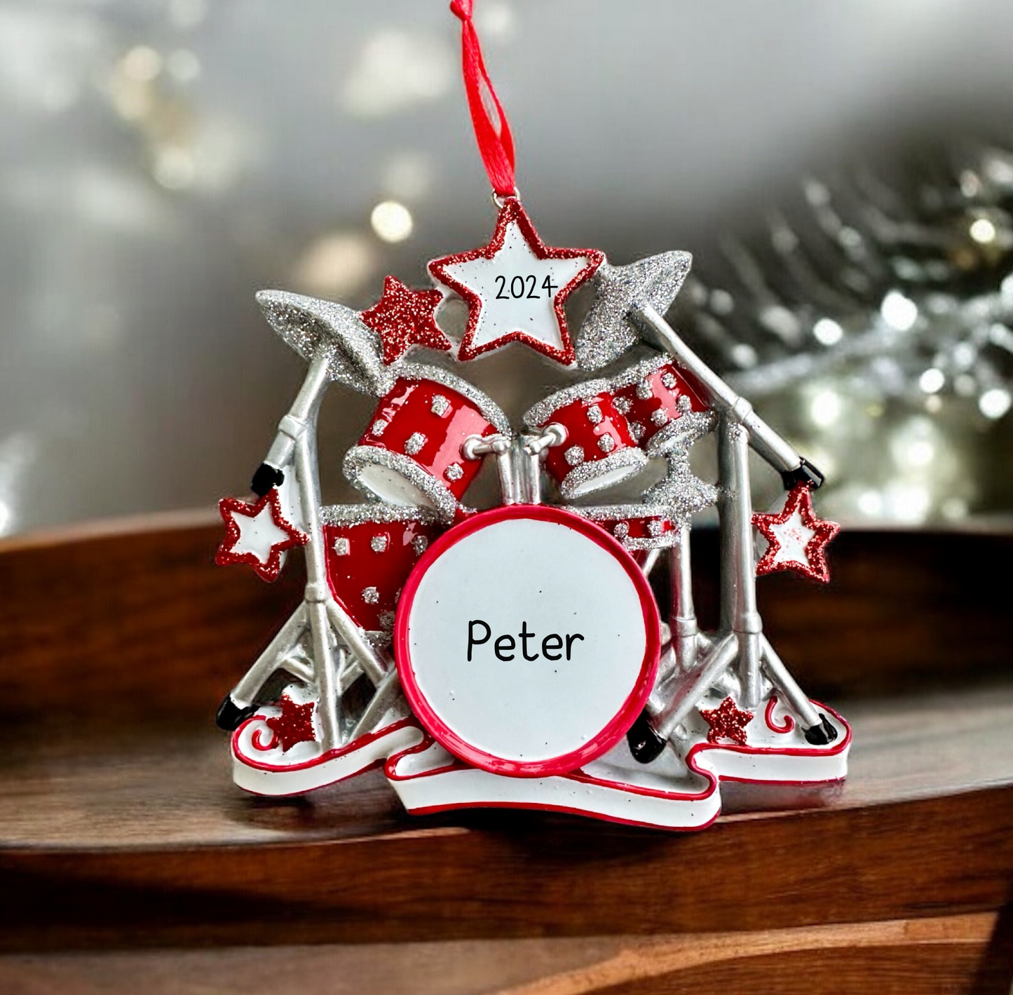 Personalised Drum Set Ornament
