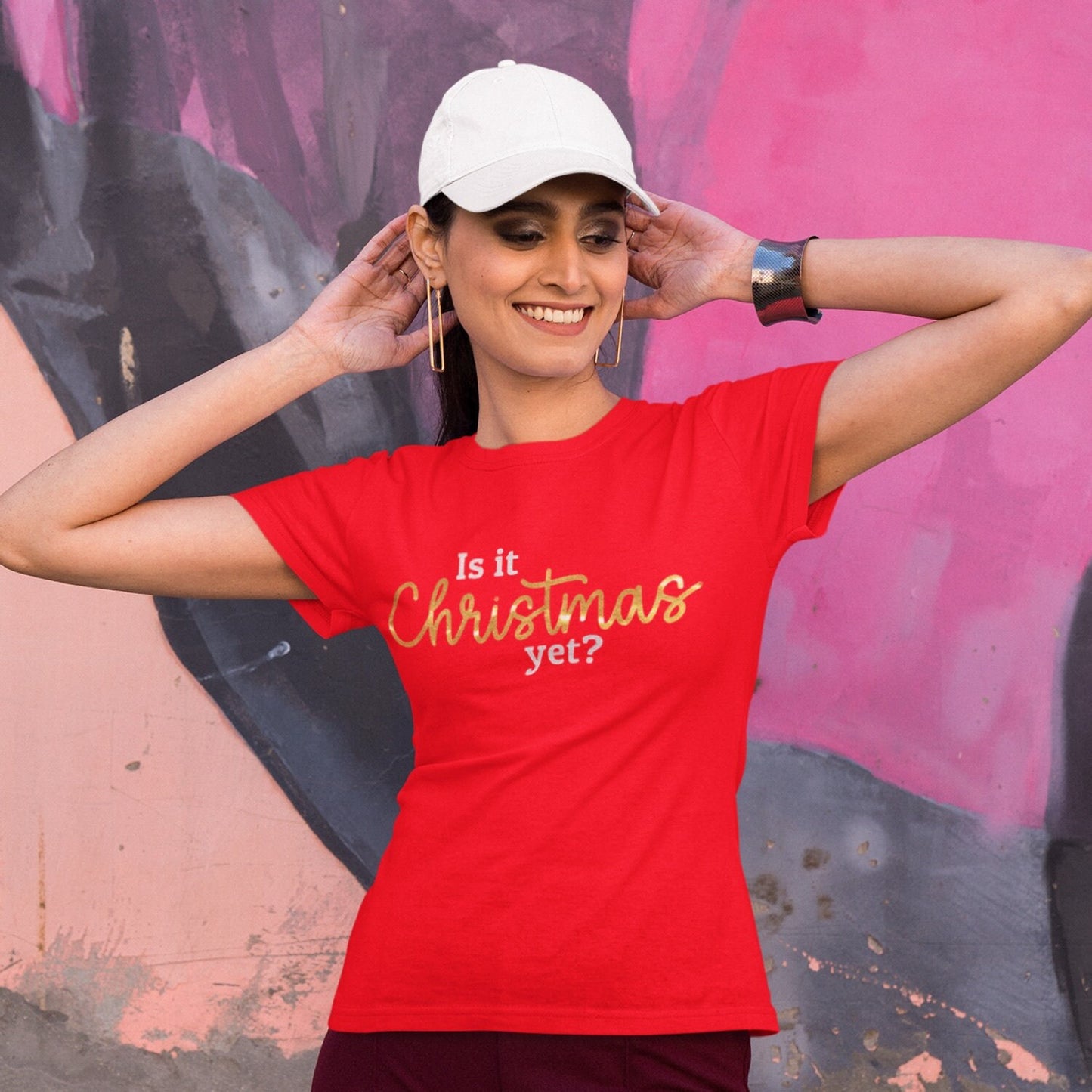 Is it Christmas Yet? Red Ringspun Cotton T-Shirt