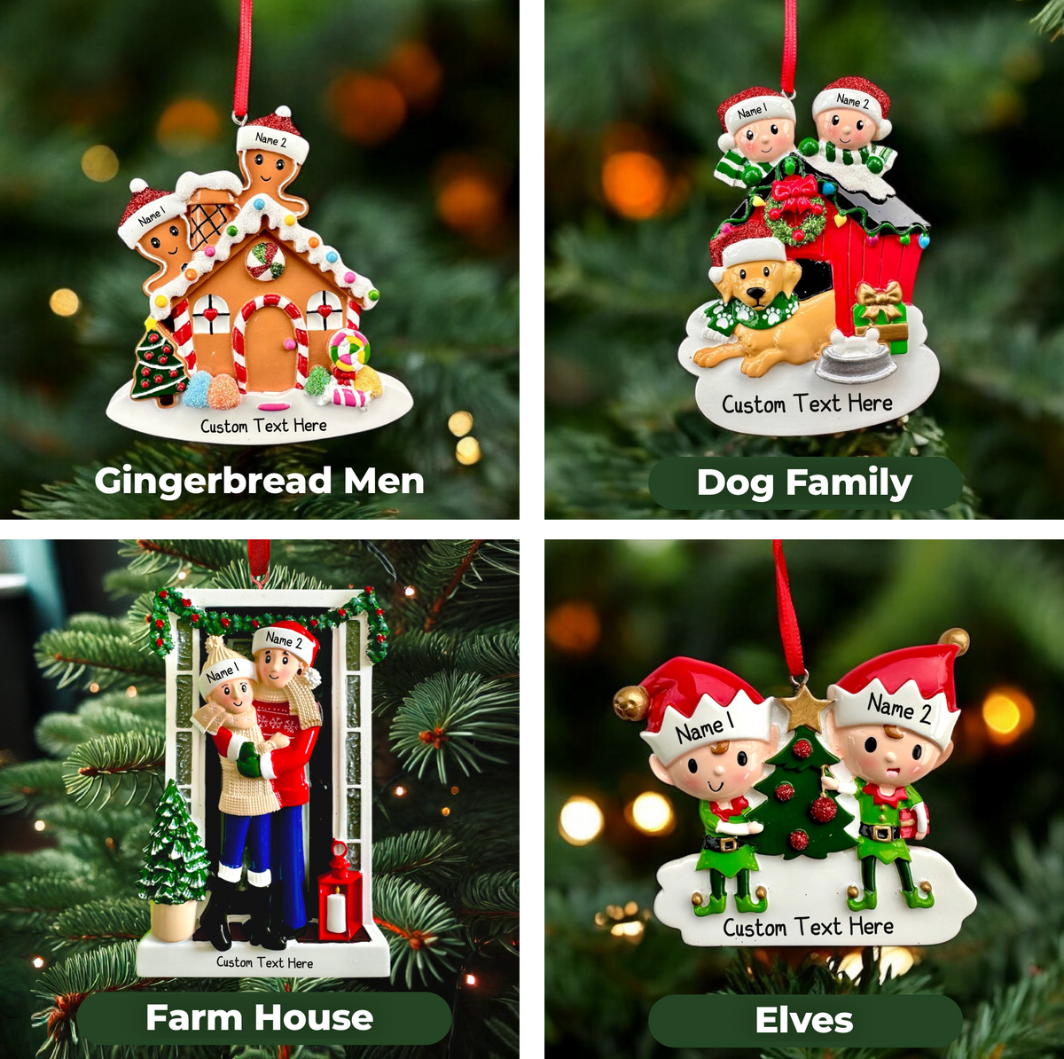 Personalised Couples Christmas Ornament - Bauble - Engaged - Married - First Christmas Together Gift - boyfriend girlfriend partner