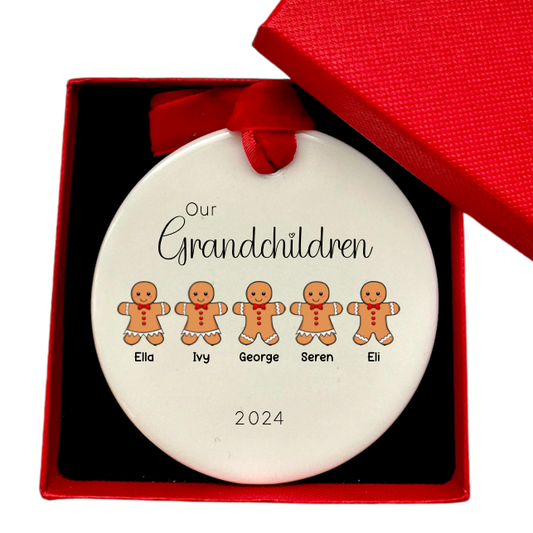 Personalised Family Christmas Tree Family Gingerbread Ornament