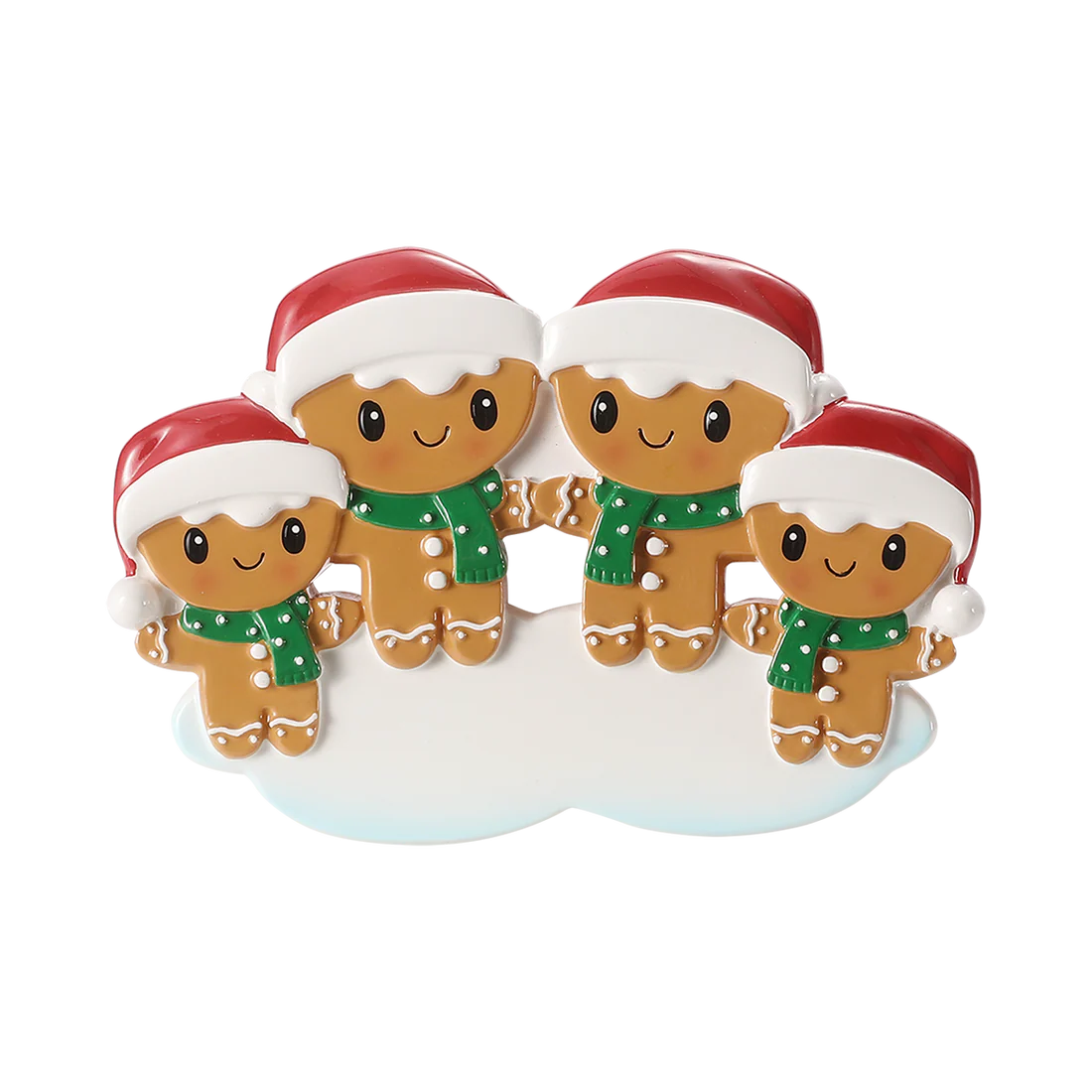 Personalised Gingerbread Family Christmas Ornament – Choose 3, 4, 5, or 6 Gingerbread Characters!