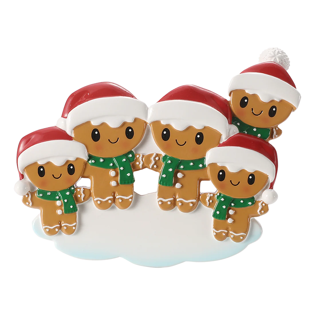 Personalised Gingerbread Family Christmas Ornament – Choose 3, 4, 5, or 6 Gingerbread Characters!