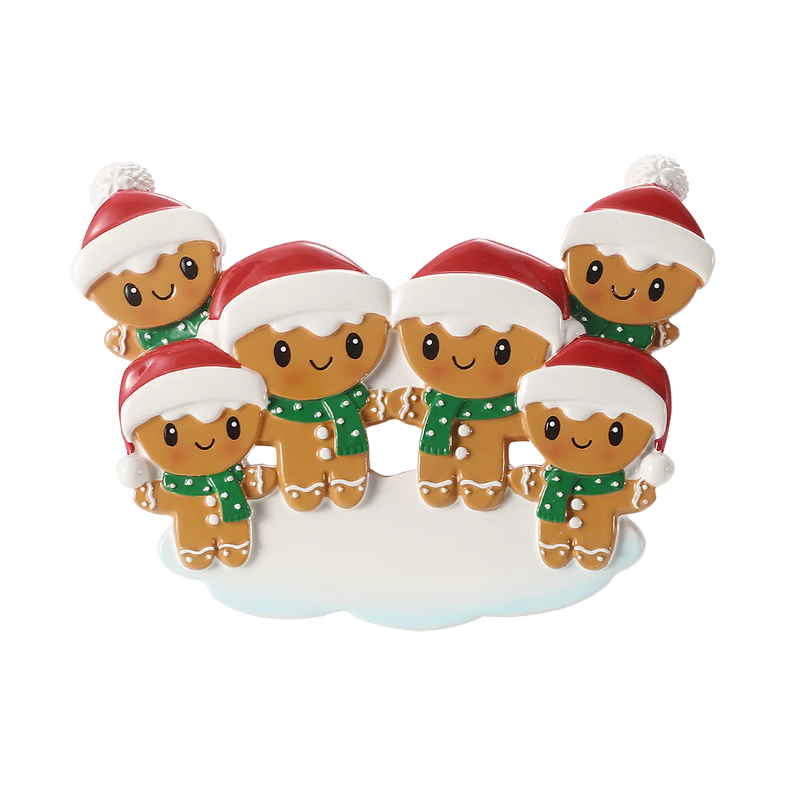 Personalised Gingerbread Family Christmas Ornament – Choose 3, 4, 5, or 6 Gingerbread Characters!