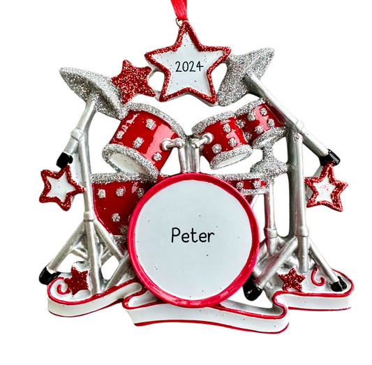 Personalised Drum Set Ornament