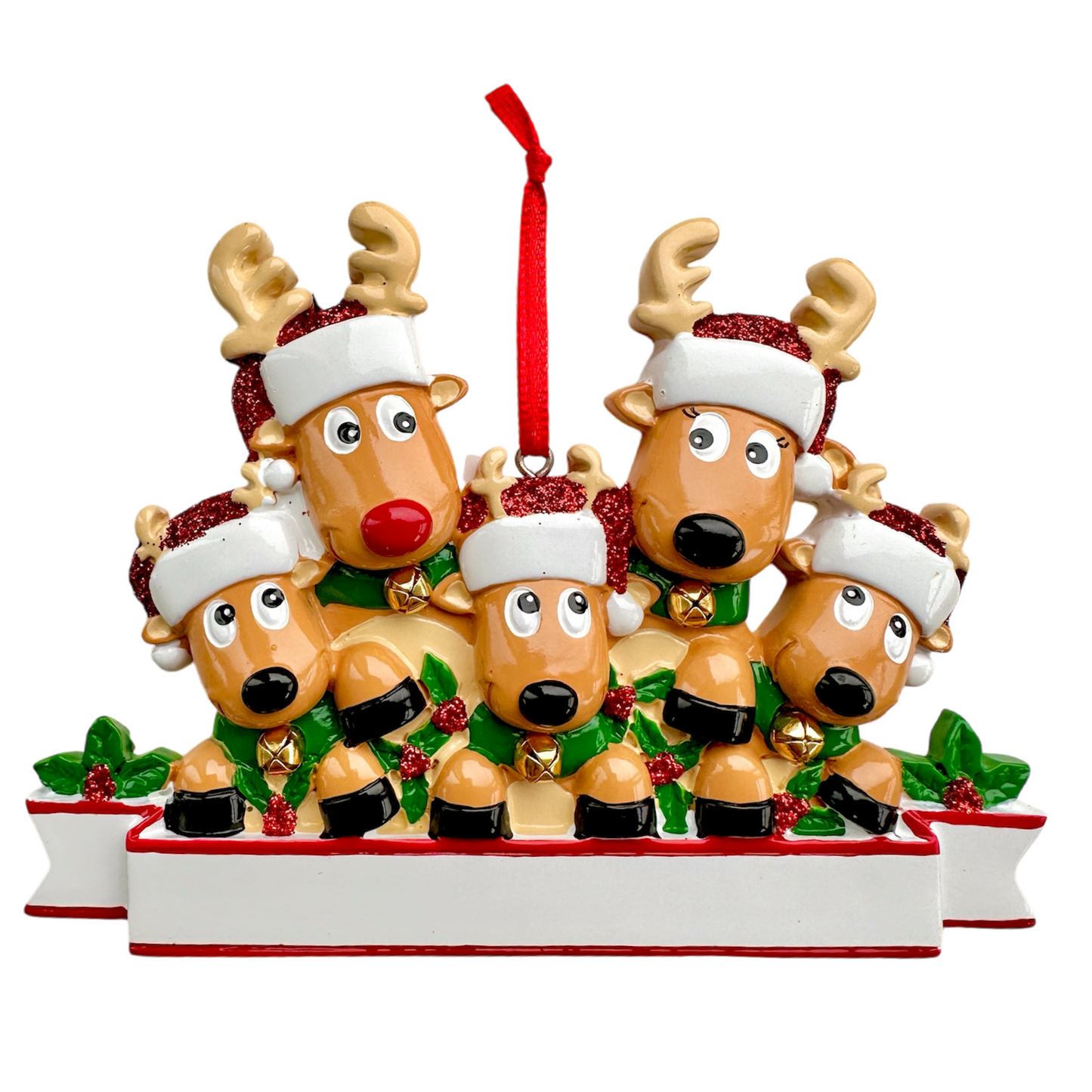 Personalised Reindeer Family | Reindeer Group of Friends of 2 3 4 5 6 7 8