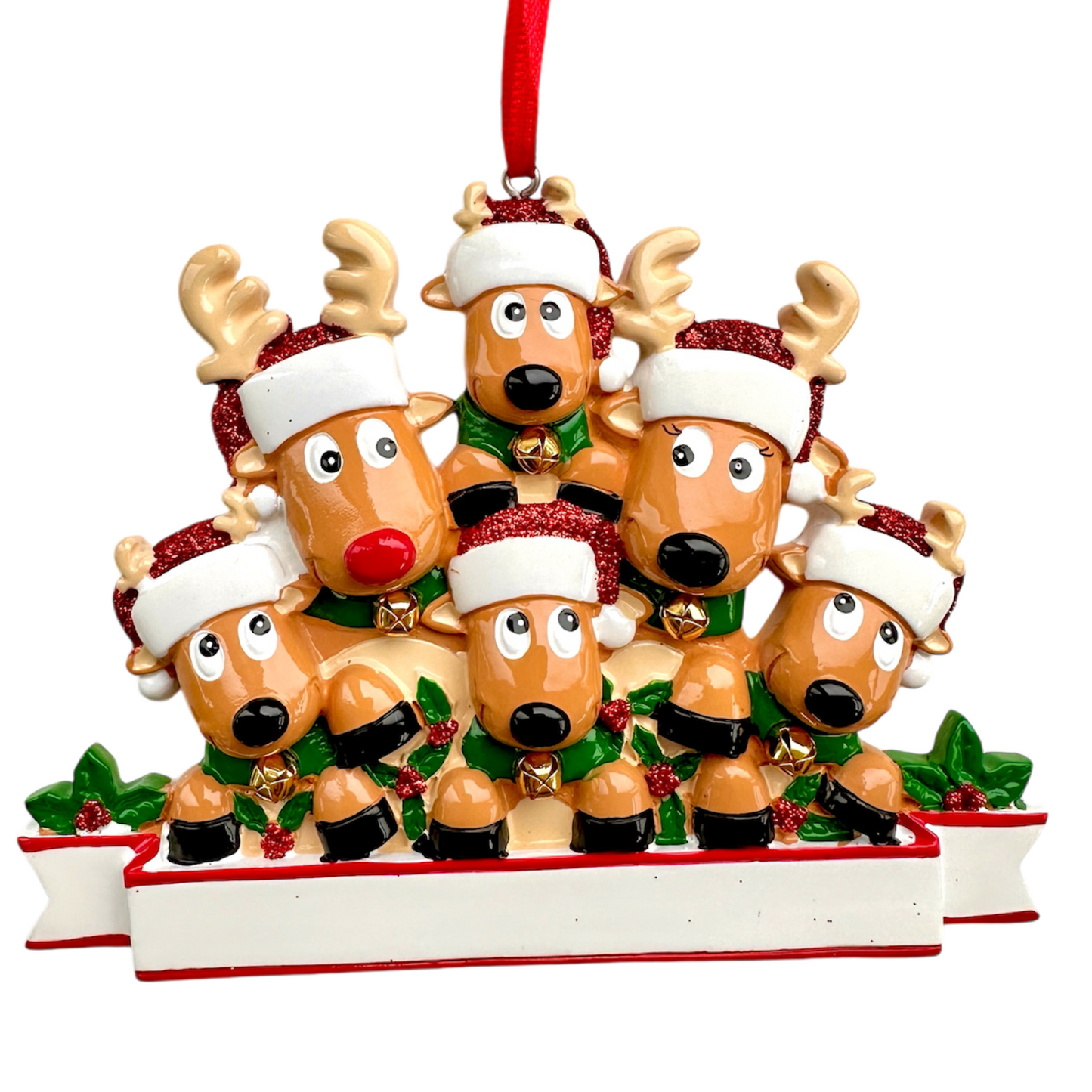 Personalised Reindeer Family | Reindeer Group of Friends of 2 3 4 5 6 7 8