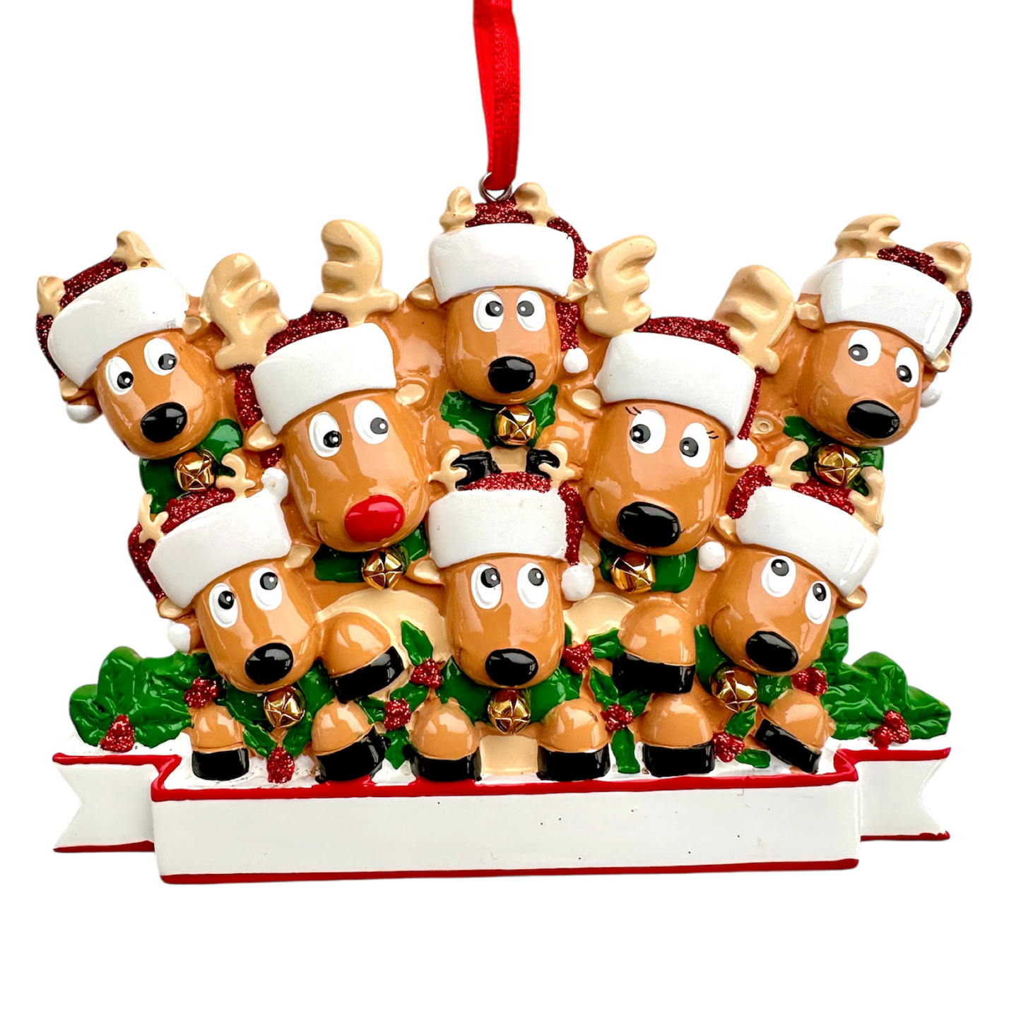 Personalised Reindeer Family | Reindeer Group of Friends of 2 3 4 5 6 7 8