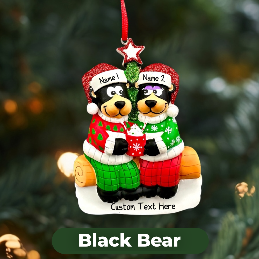 Personalised Couples Christmas Ornament - Bauble - Engaged - Married - First Christmas Together Gift - boyfriend girlfriend partner