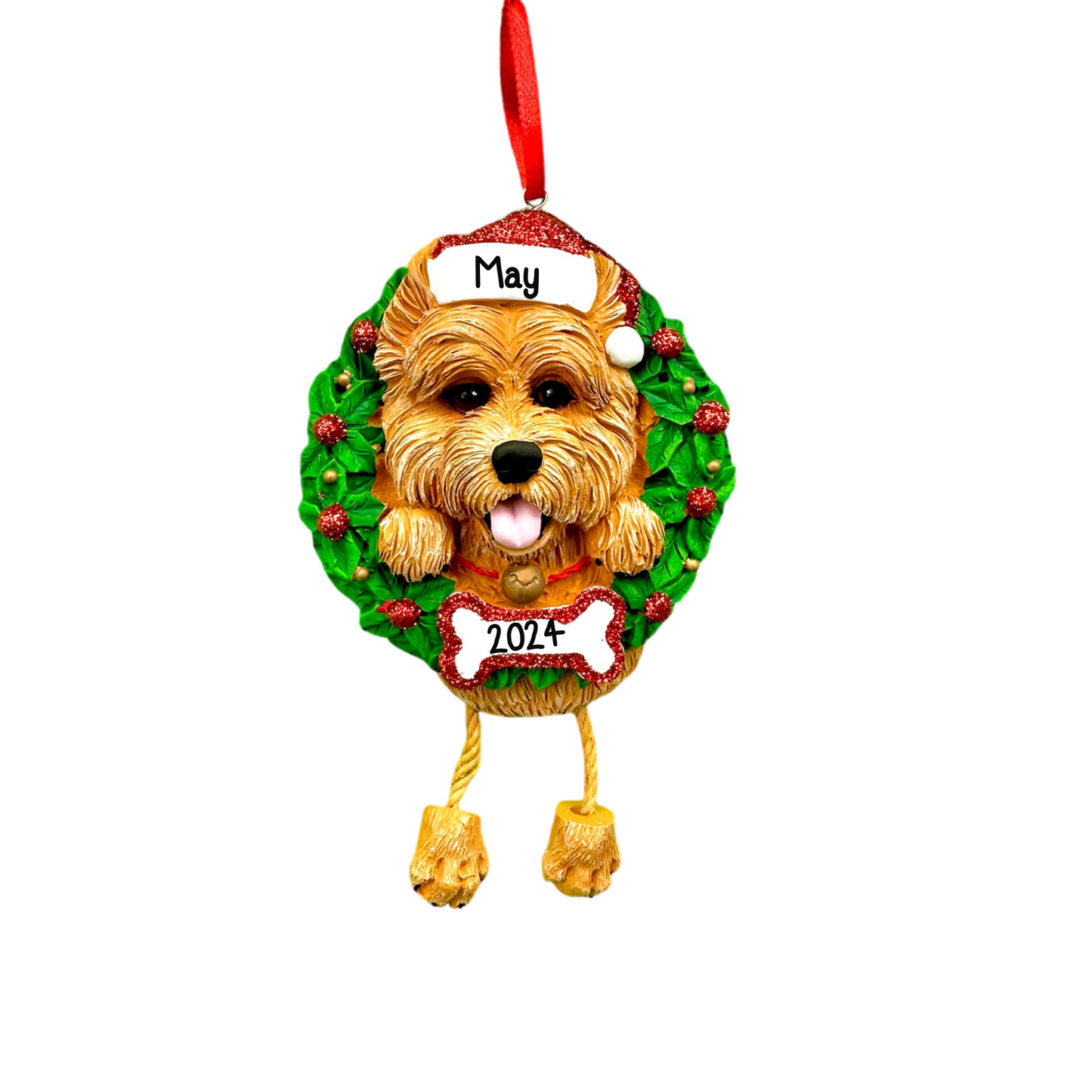 Dog Breeds Christmas Tree Ornament - Labs, Husky, Terrier, Beagle, Shih Tzu, Pug Labrador Maltese & More