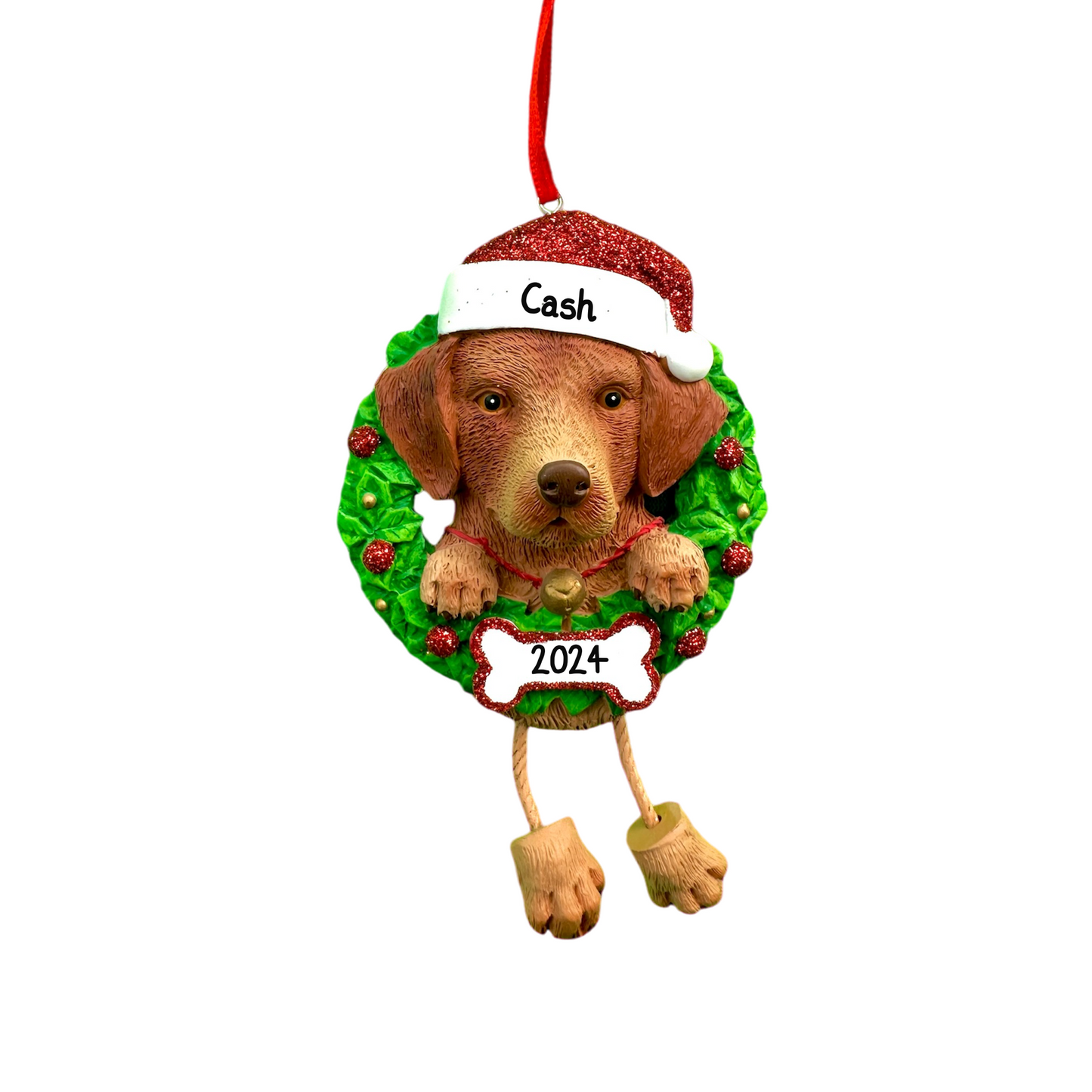 Dog Breeds Christmas Tree Ornament - Labs, Husky, Terrier, Beagle, Shih Tzu, Pug Labrador Maltese & More