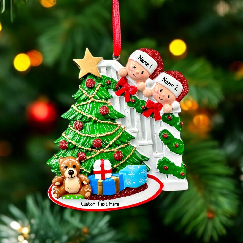 Personalised Family of 2 3 4 5 6 Christmas Family Ornament