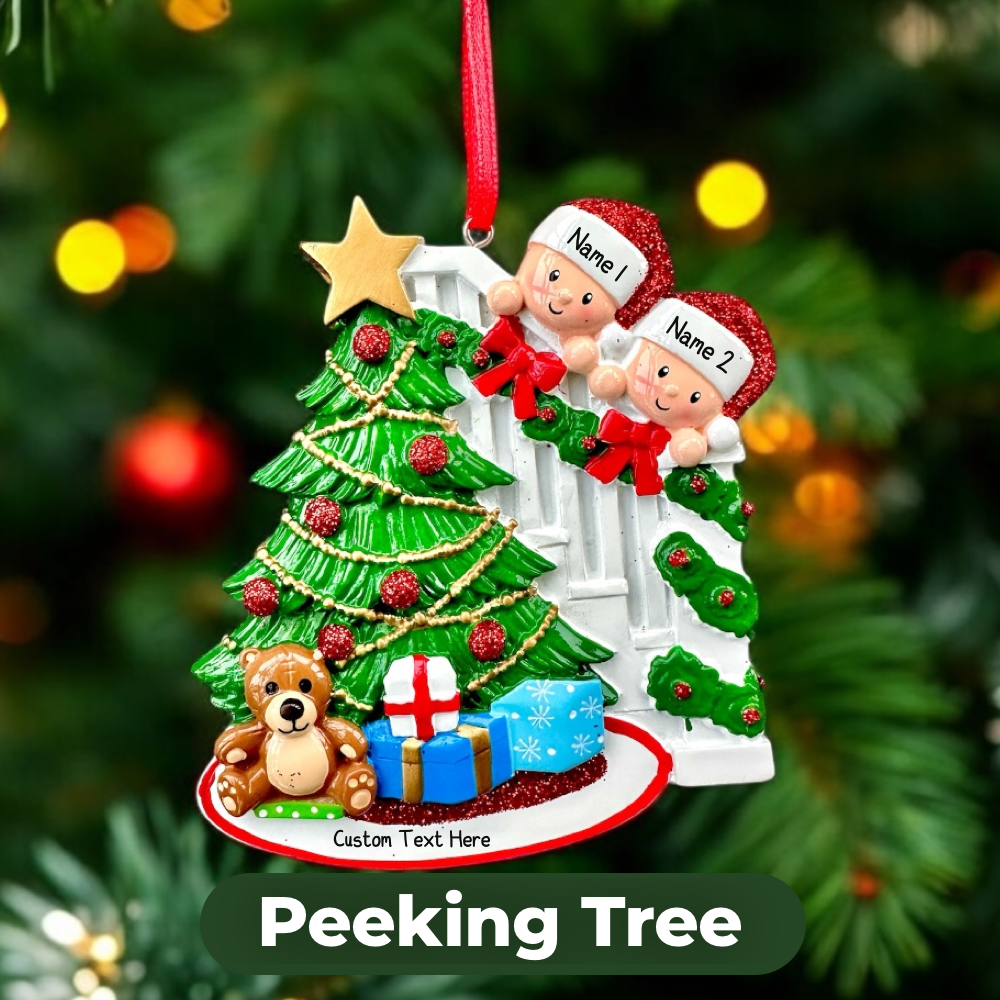 Personalised Couples Christmas Ornament - Bauble - Engaged - Married - First Christmas Together Gift - boyfriend girlfriend partner