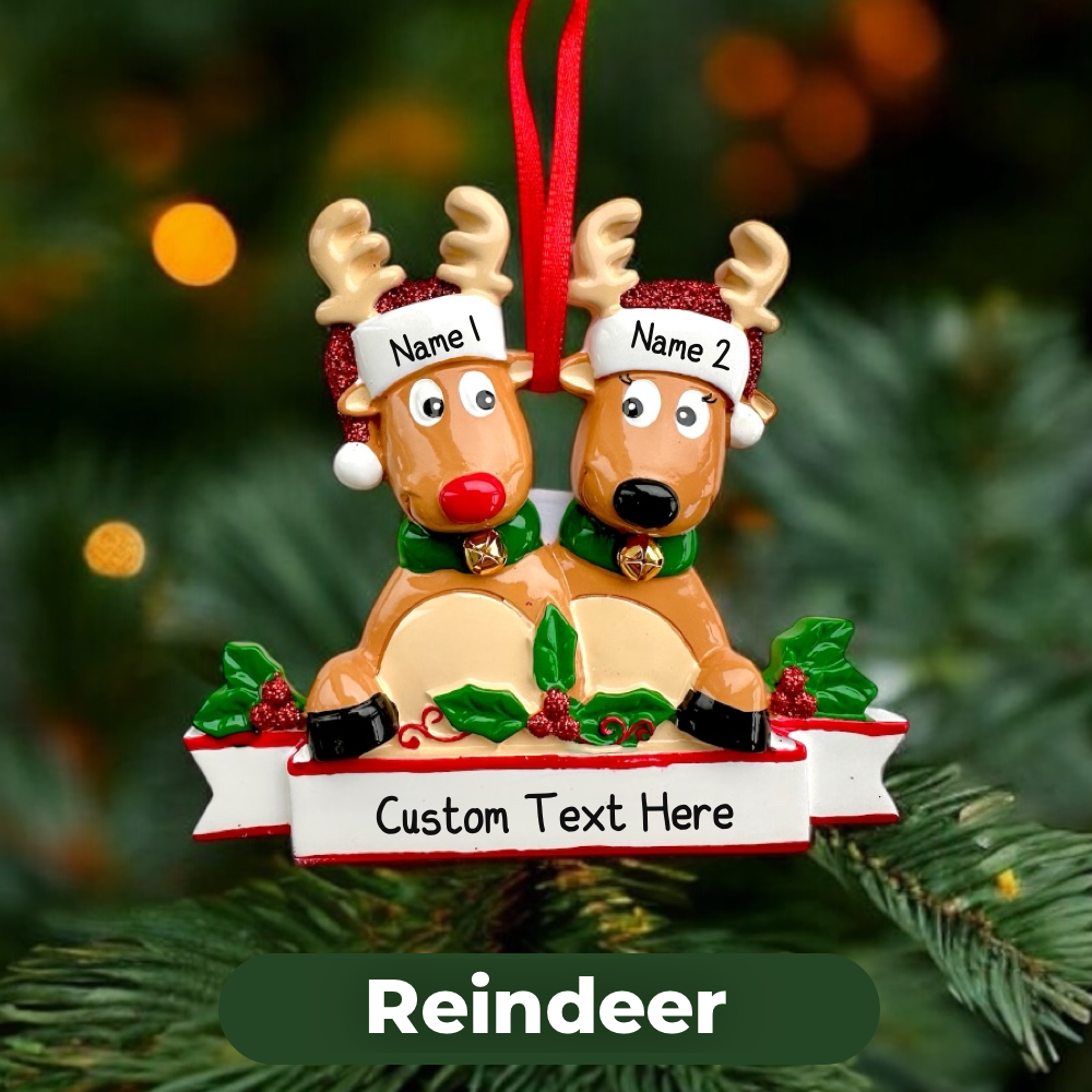 Personalised Couples Christmas Ornament - Bauble - Engaged - Married - First Christmas Together Gift - boyfriend girlfriend partner