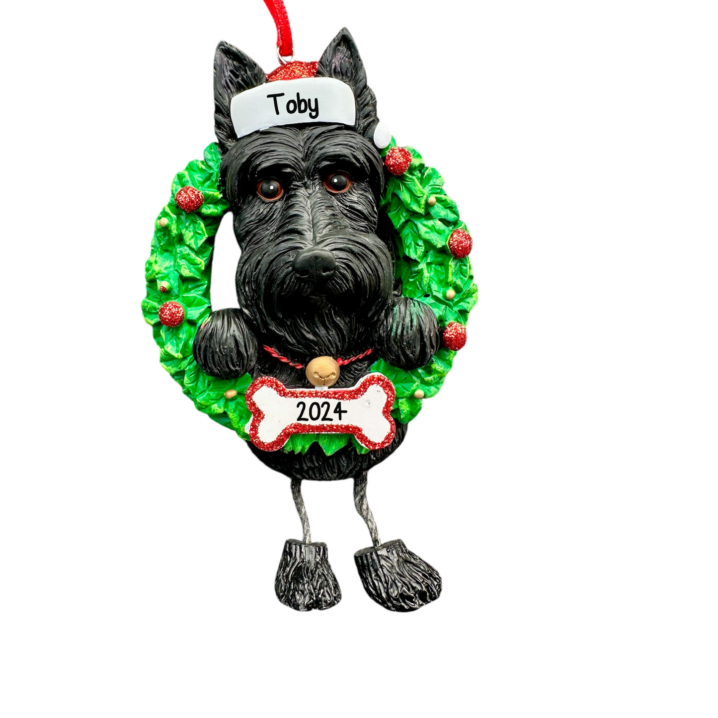 Dog Breeds Christmas Tree Ornament - Labs, Husky, Terrier, Beagle, Shih Tzu, Pug Labrador Maltese & More