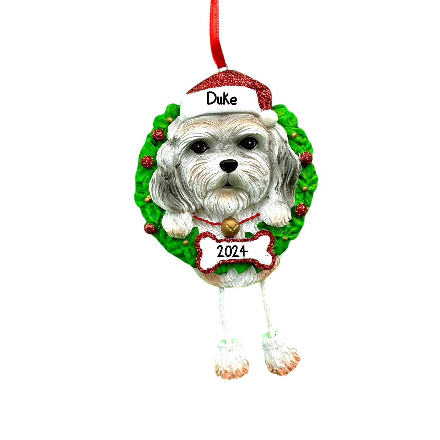 Dog Breeds Christmas Tree Ornament - Labs, Husky, Terrier, Beagle, Shih Tzu, Pug Labrador Maltese & More