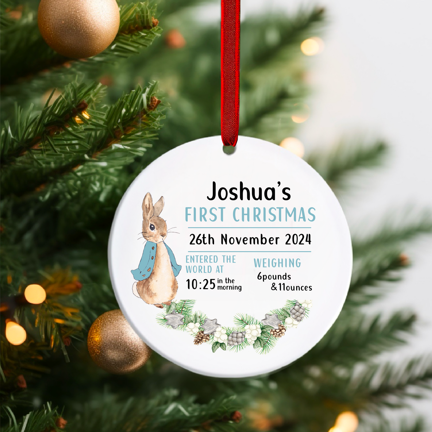 Newborn Baby First Christmas Ornament