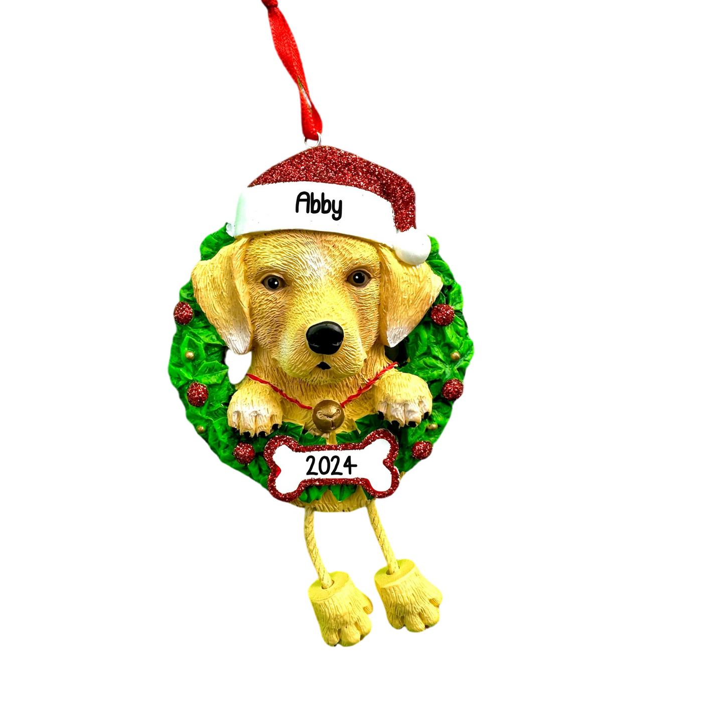 Dog Breeds Christmas Tree Ornament - Labs, Husky, Terrier, Beagle, Shih Tzu, Pug Labrador Maltese & More