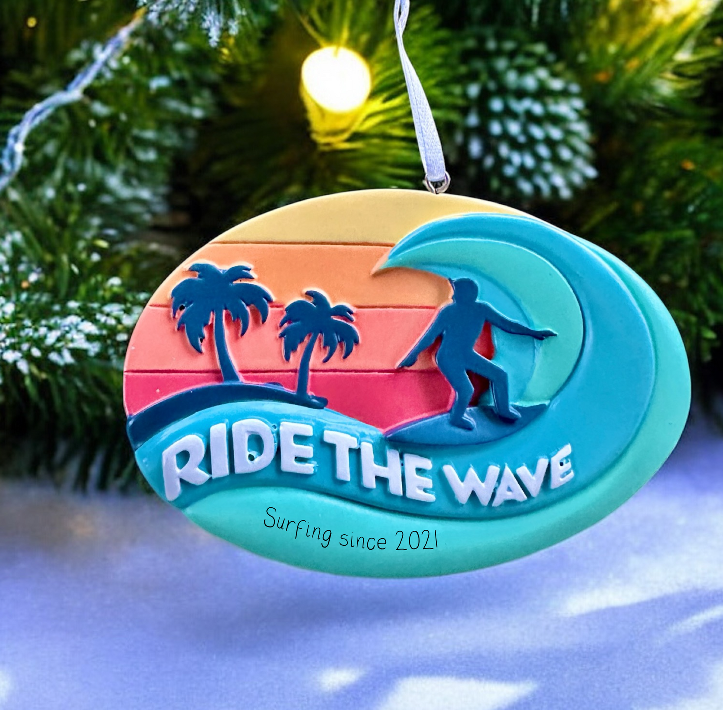 Surfer - Ride the Way Christmas Ornament