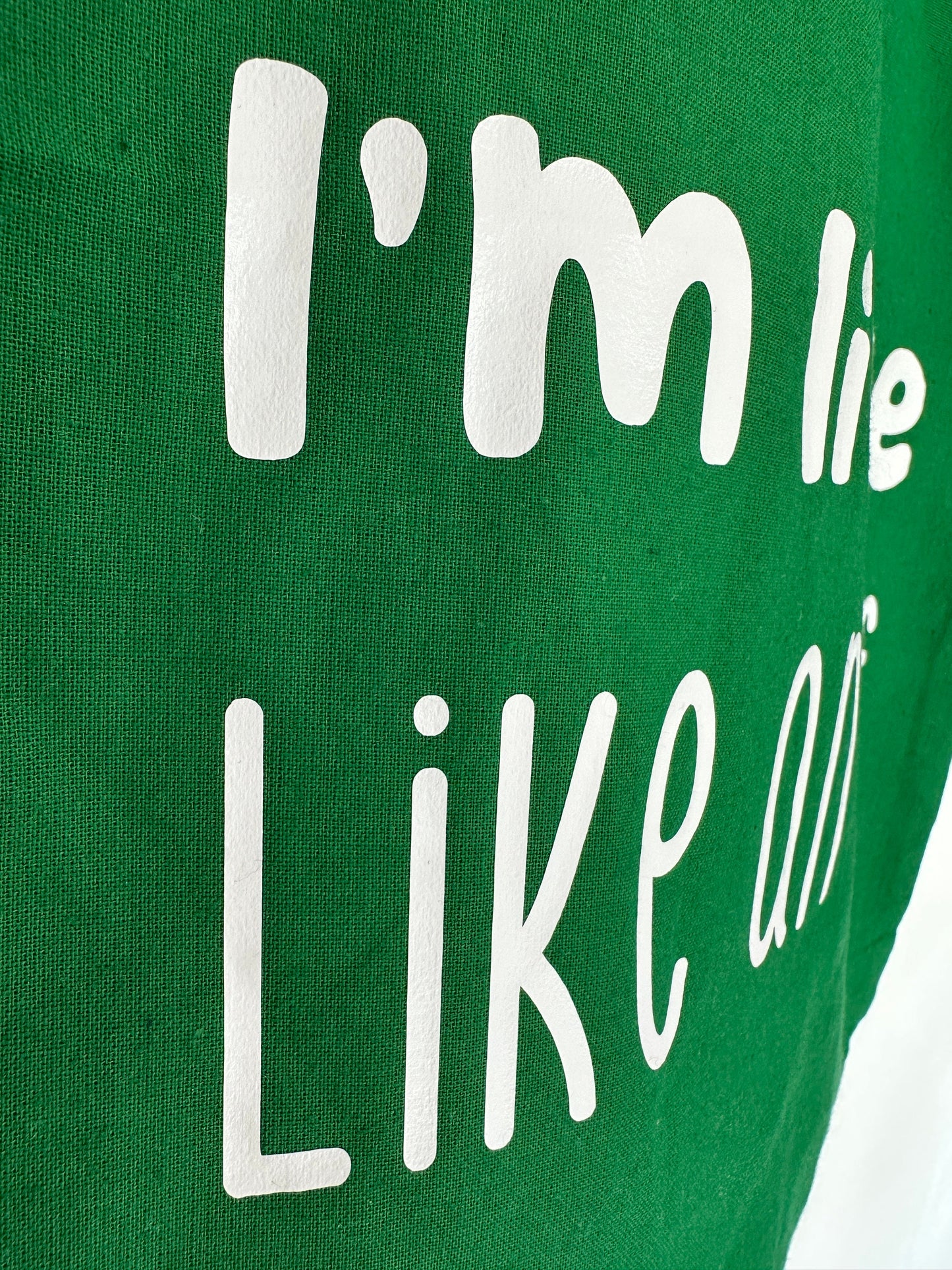 I'm Little Like an Elf Mini Green Tote Bag