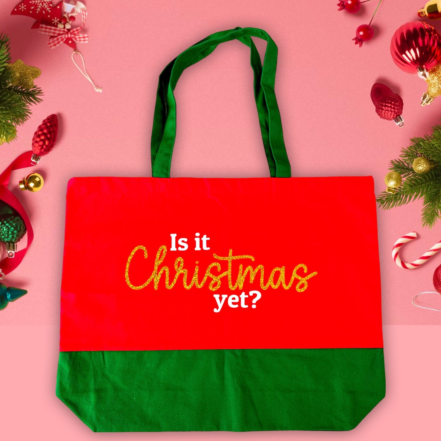 Is It Christmas Yet? Large Festive Tote Bag