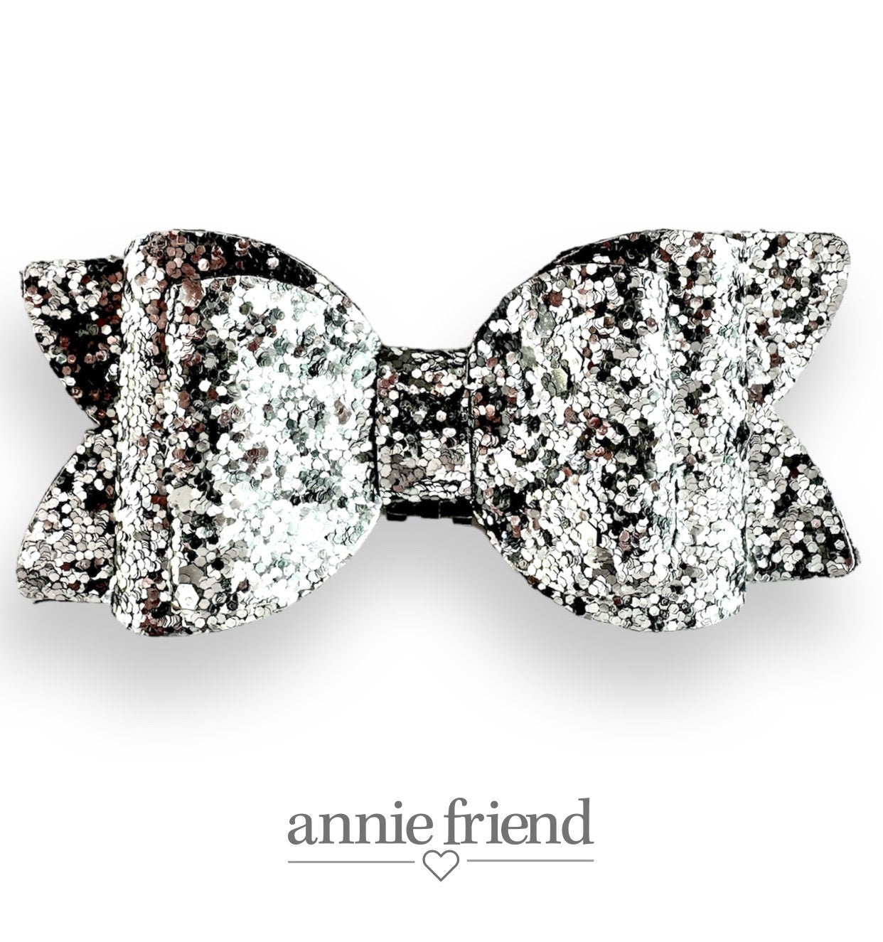 2 x Clip on Sparkly Chunky Glitter Shoe Bows - Gold/White/Silver/Red/Green/Blue/Pink