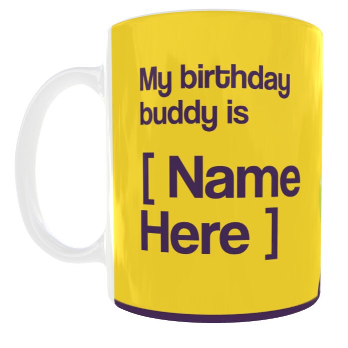 Personalised Birthday Buddies Mug | Famous Shared Birthday Gift