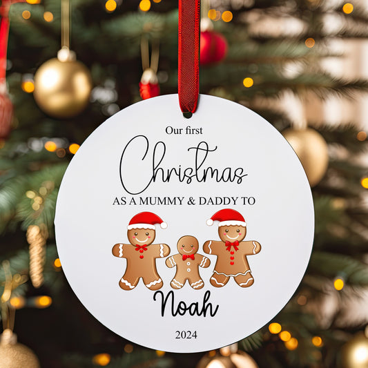 Personalised Christmas Tree Family Gingerbread Ornament