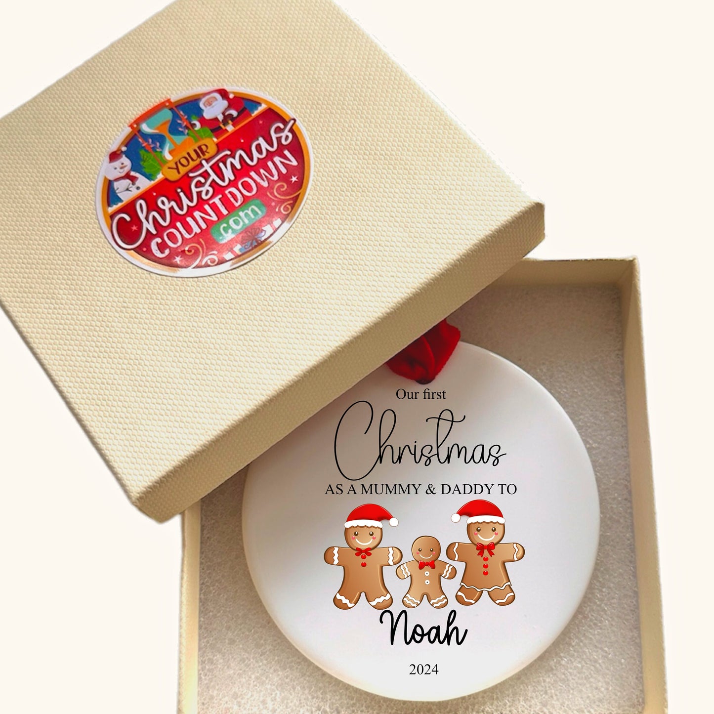 Personalised Christmas Tree Family Gingerbread Ornament