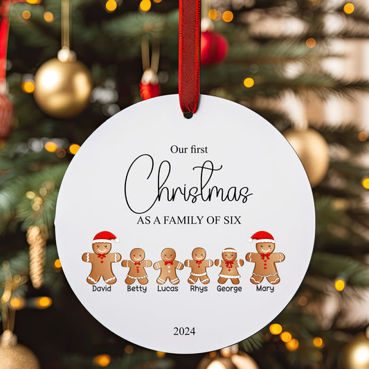 Personalised Christmas Tree Family Gingerbread Ornament