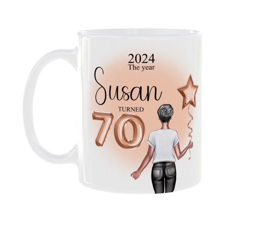 Personalised Birthday Age Keepsake Mug 21st 30th 40th 50th 60th 70th 80th Gift