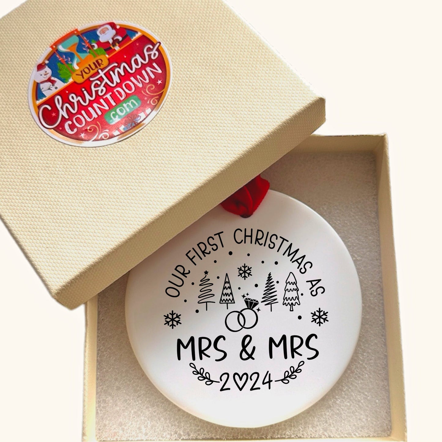 First Christmas as Mr & Mrs Bauble Ornament