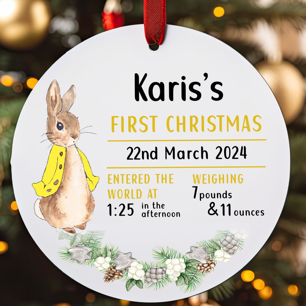 Newborn Baby First Christmas Ornament