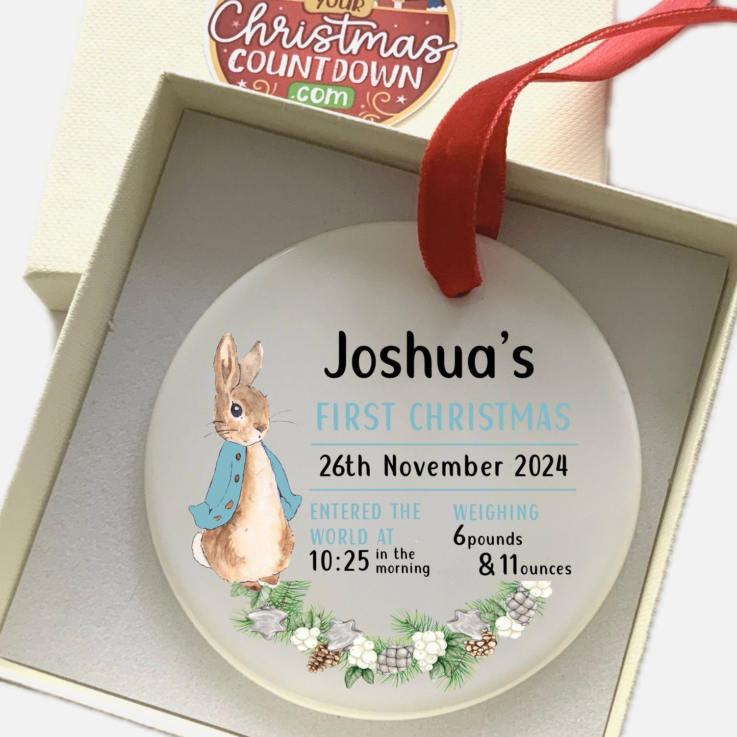 Newborn Baby First Christmas Ornament