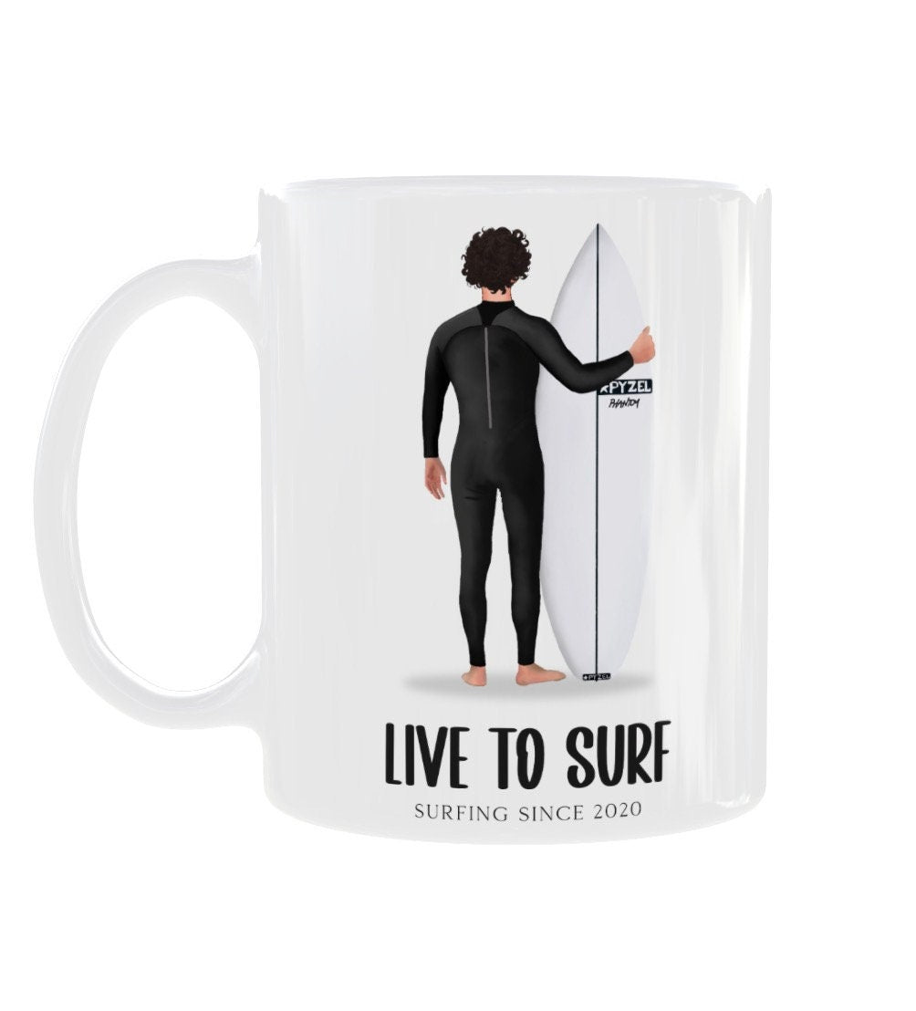 Personalised Surfer Male Mug