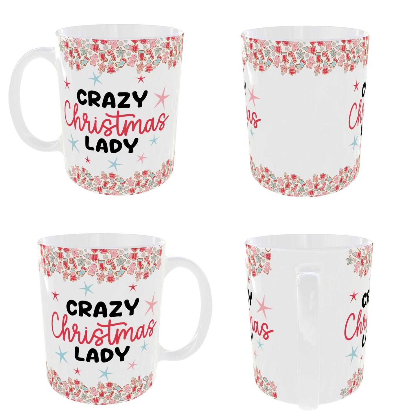 Crazy Christmas Lady Mug | Festive Ceramic Coffee Cup