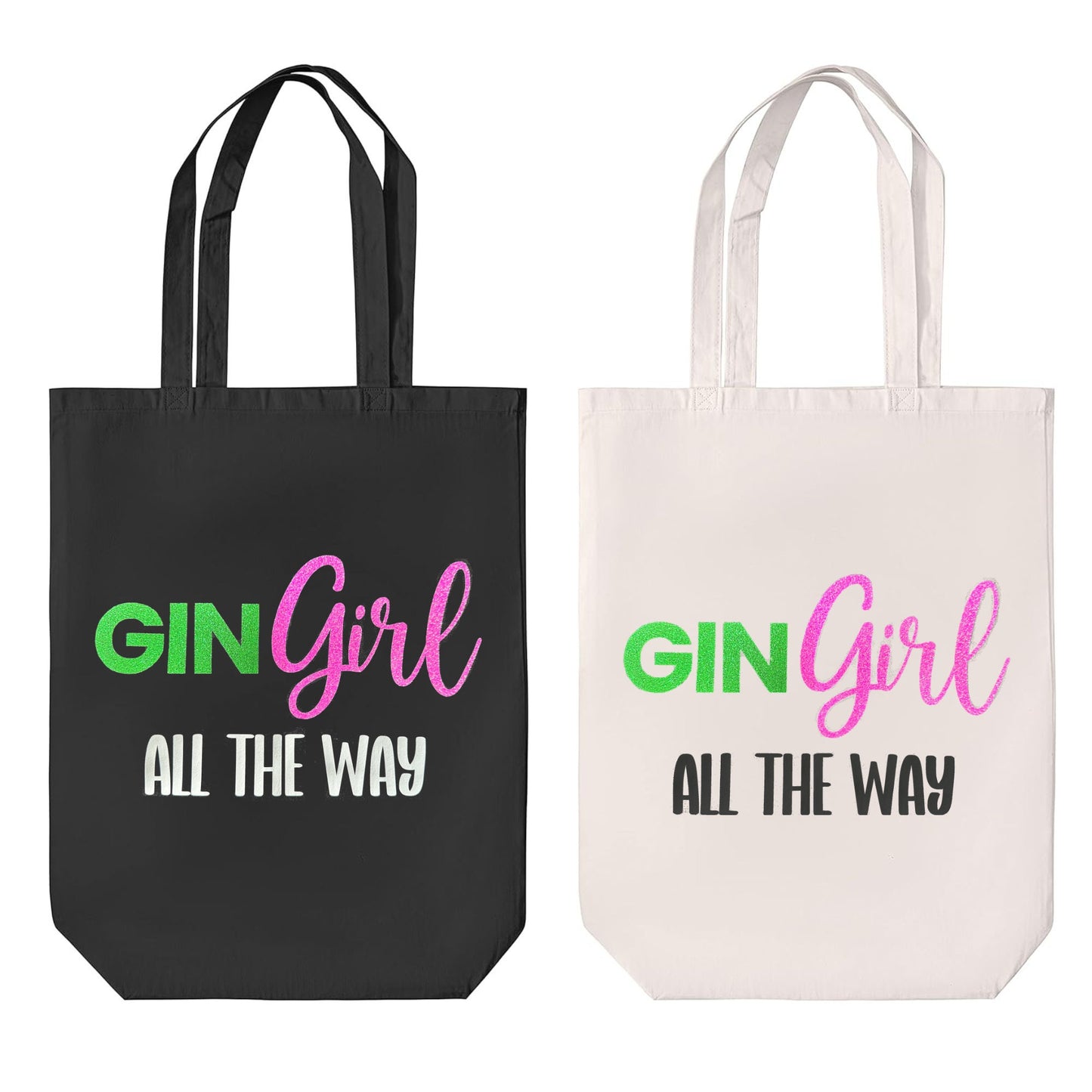 Gin Girl (Jingle) All The Way Christmas Black Tote Bag